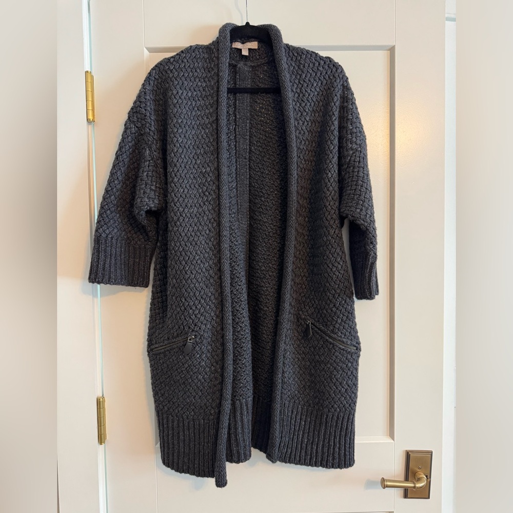 GUC! Banana Republic Italian Yarn Knit Open Cardigan Sweater, Sz L